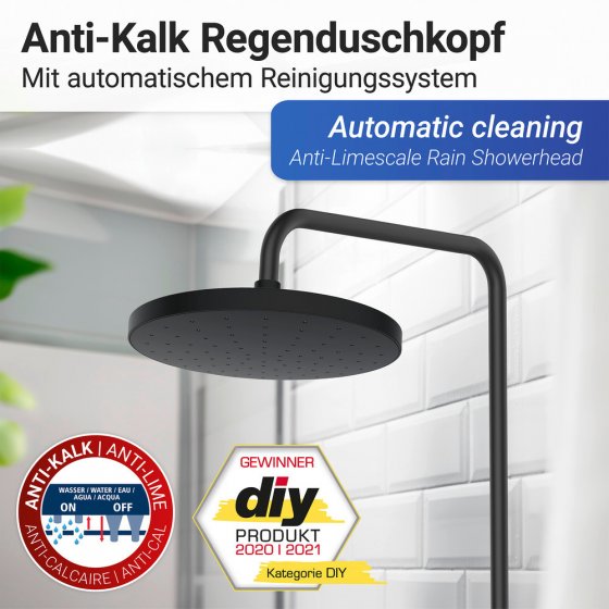 Regenduschkopf Automatic Cleaning, Ø 22,5 cm