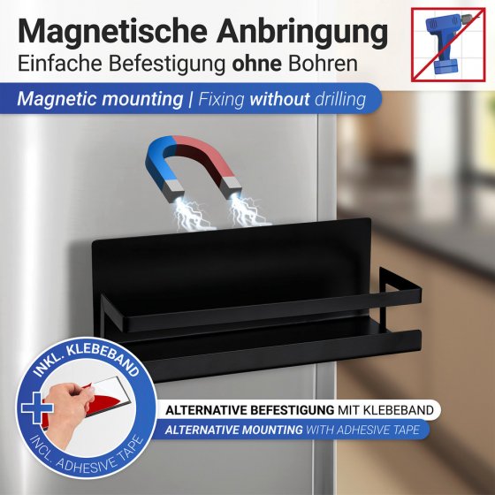 Magnetisches Gewürzregal Mod. Ima , aus pulverbeschichtetem Metall 