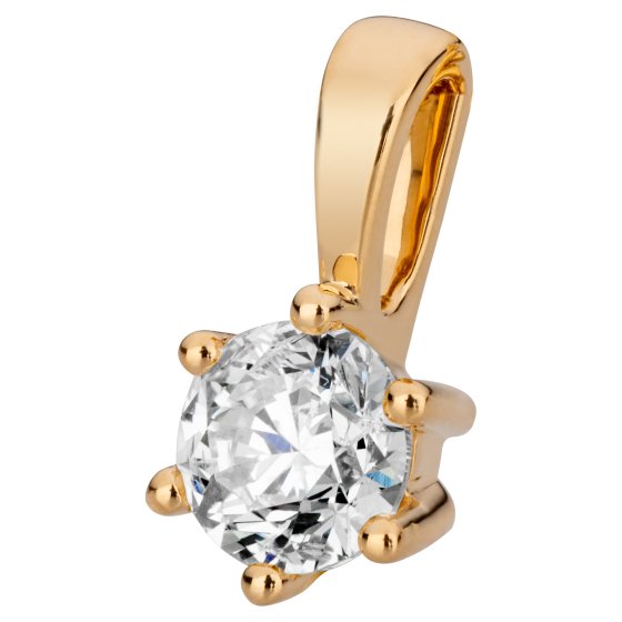 Anhänger mit Kette 750/- Gelbgold 1 Brillant 0,50 ct. 
