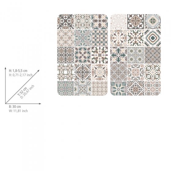 Herdabdeckplatten Universal Mod. Kachel 2er Set, für alle Herdarten 