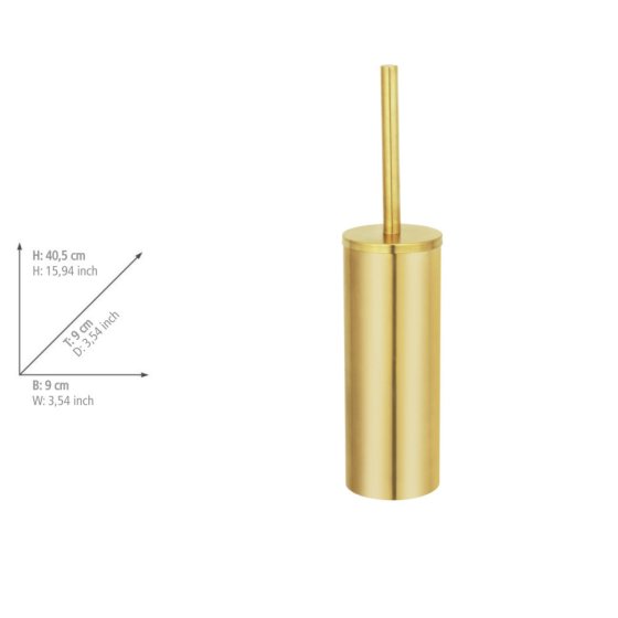 WC-Garnitur geschlossene Form Mod. Orea Gold matt, aus rostfreiem Edelstahl 