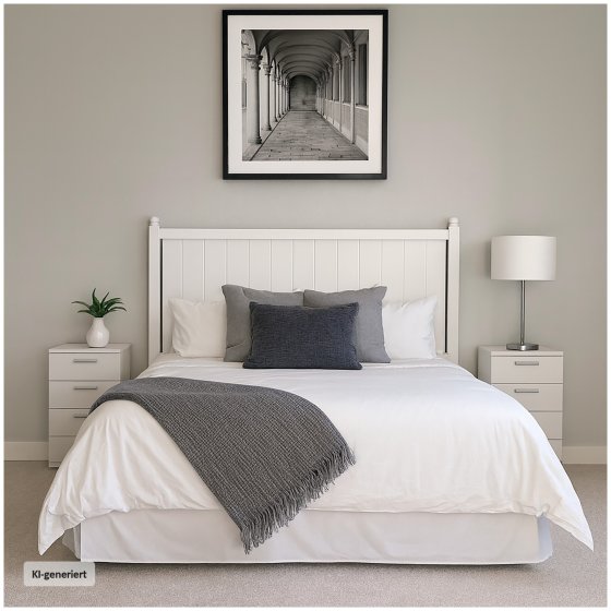 Nachtkommode 4 Schubladen Nina Weiß 2er-Set 