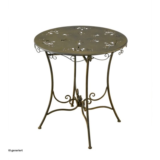 Runder nostalgischer Metalltisch Lily 