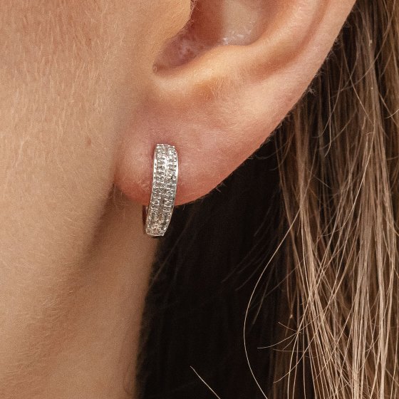 Ohrringe Gold 585 mit 40x Brillant zus. 0,10ct. 