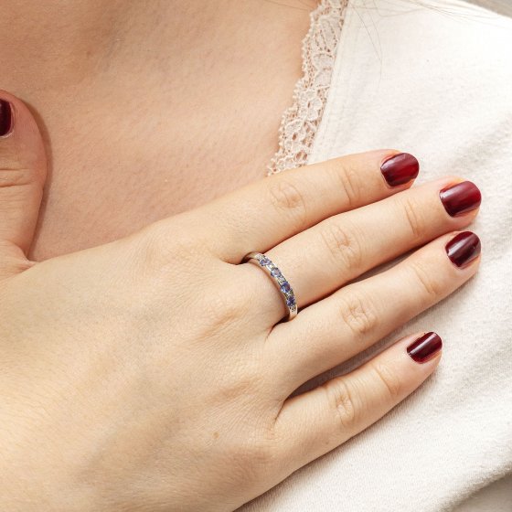 Ring Gold 333 mit Tansanit und Diamant 0,025ct. 