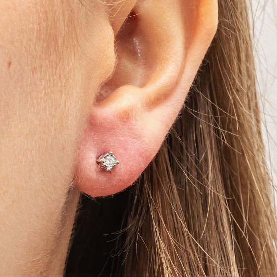 Ohrstecker 585 Weißgold Brillant 0,07ct. 