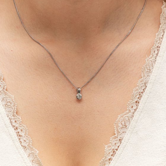 Halskette 585 Gold Brillant 0,20ct. 