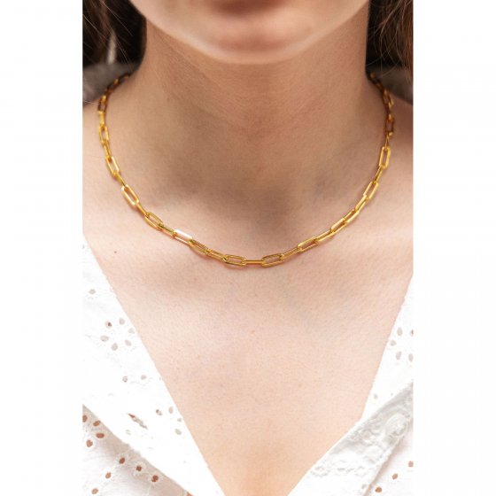 Collier 925 Sterling Silber vergoldet gelb 