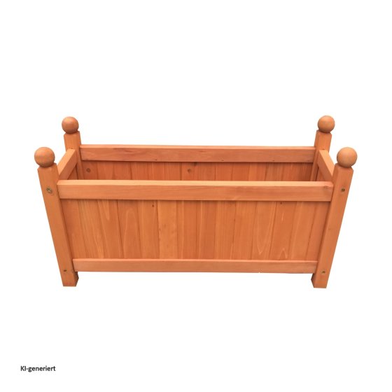 Holz-Pflanzkasten in Braun Blumenkübel für Garten, Terrasse und Balkon 