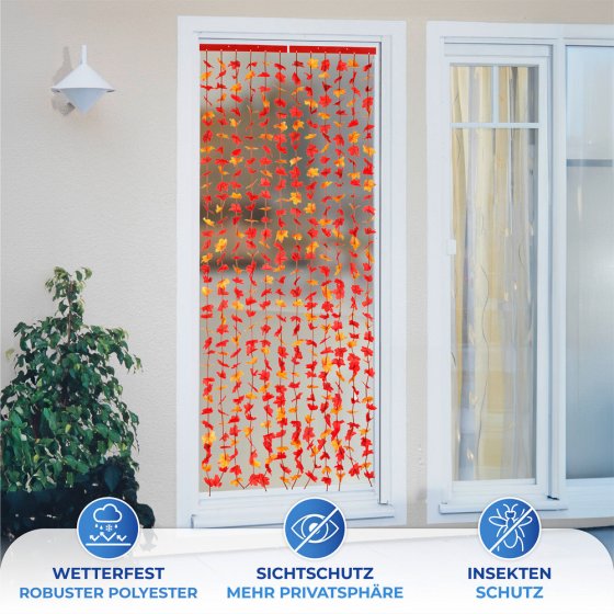 Blättervorhang Indian Summer, schützt vor Insekten & Blicken 