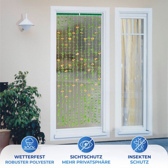 Blättervorhang Sonnenblumen, schützt vor Insekten & Blicken 