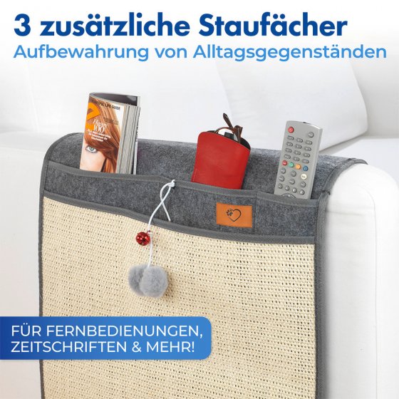 Katzen Kratzmatte, platzsparend für die Couchlehne 
