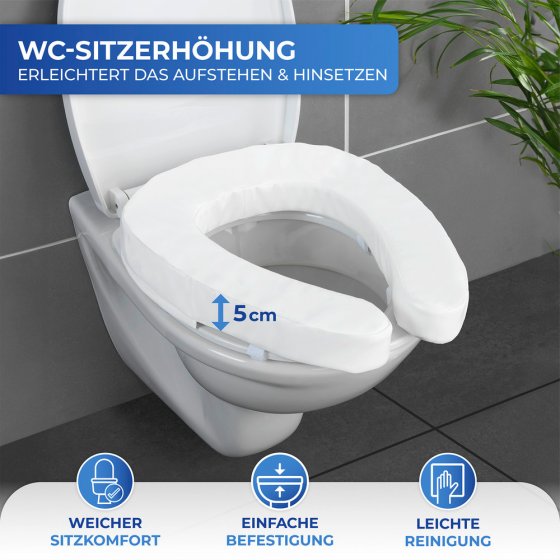 WC-Sitzpolster Mod. Soft weiß, gepolsterte Sitzerhöhung