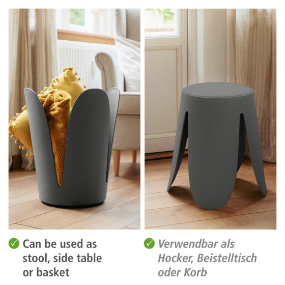 Badhocker Mod. Comiso Anthrazit matt, belastbar bis 180 kg 