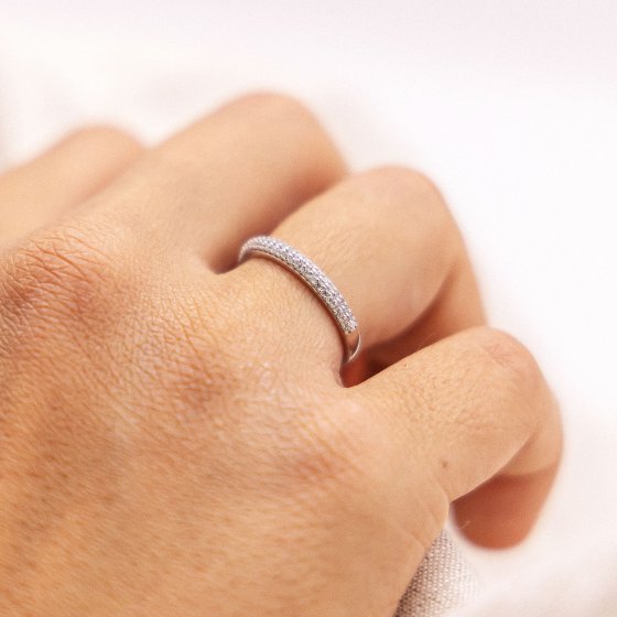 Ring Gold 375 mit Zirkonia weiß 