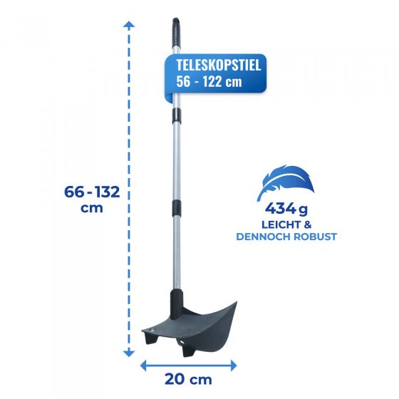 Gartenpflug mit Teleskopstiel, rückenschonend 