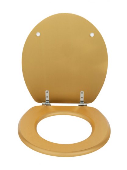 WC-Sitz Mod. Aldeno Gold matt, aus MDF 