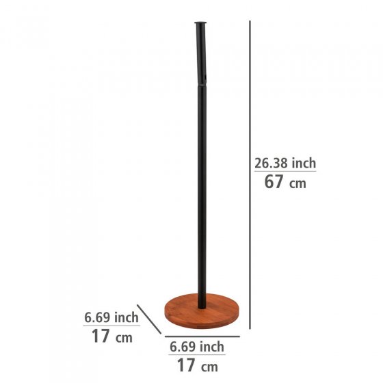 2-in-1 Stand Toilettenpapierhalter Mod. Serro, aus stabilem Bambus 