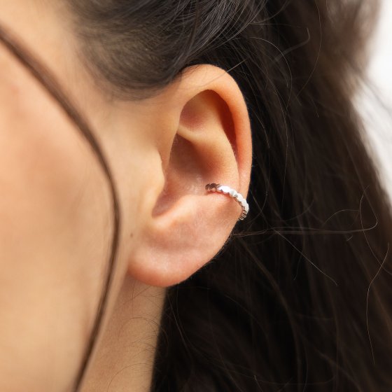 Ohrklemme Silber 925 rhodiniert 12mm Durchmesser 