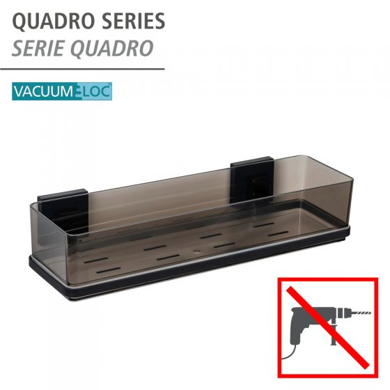 Vacuum-Loc® Maxiablage Mod. Quadro Schwarz, Befestigen ohne Bohren 