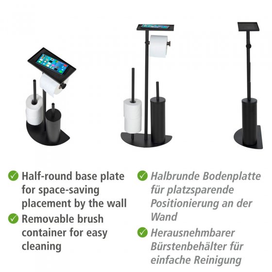 Stand WC-Garnitur Mod. Cosenza Neo Schwarz, 4 Funktionen 