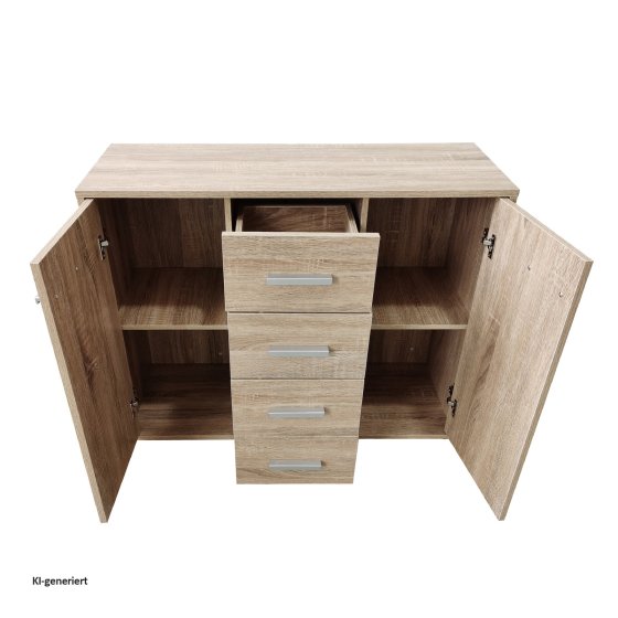 Sideboard Nina mit 4 Schubladen Sonoma 