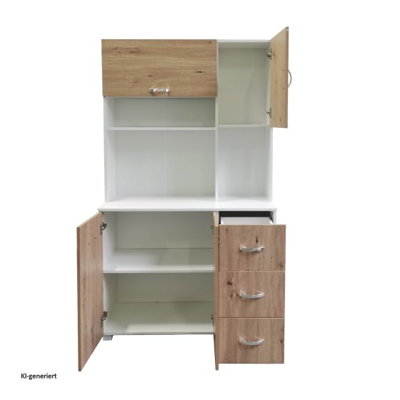 Küchenschrank Weiß Artisaneiche Blanca 