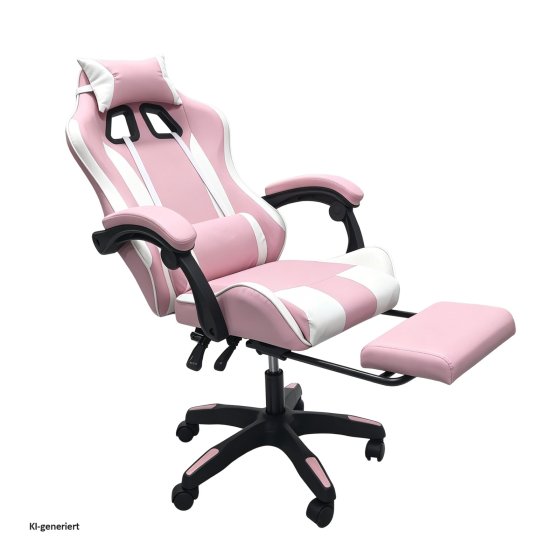 Gaming Stuhl Krit Eco Pink-Weiß 