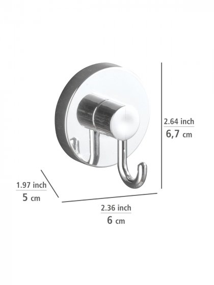 Vacuum-Loc® Toilettenpapierhalter Mod. Milazzo & Haken, 3-tlg., Befestigung ohne bohren 