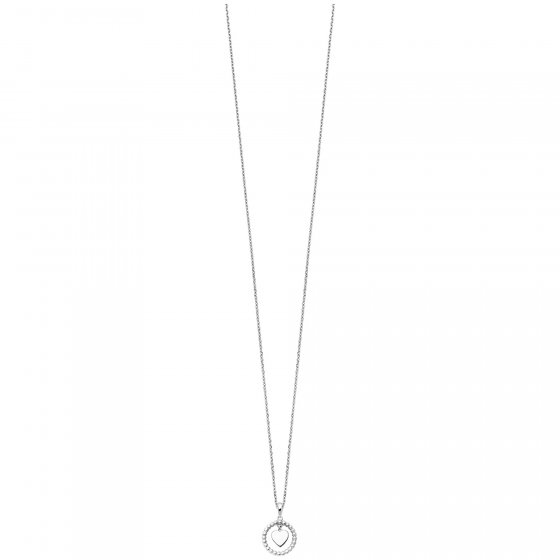 Anhänger mit Kette 925/- Sterling Silber rhodiniert  Moving Heart 