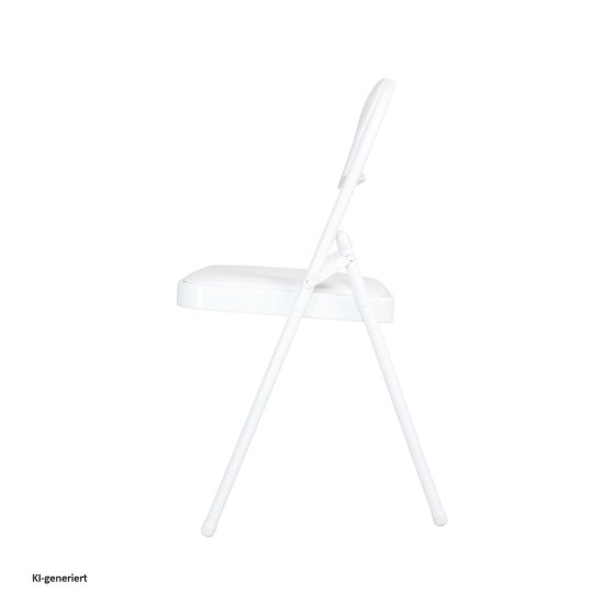 Klappstuhl Wedigo Kunstleder Weiß-Weiß 4er-Set 
