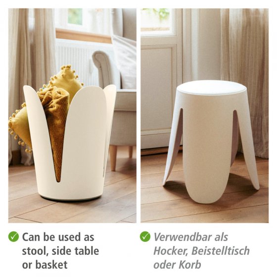 Badhocker Mod. Comiso Weiß matt, belastbar bis 180 kg 