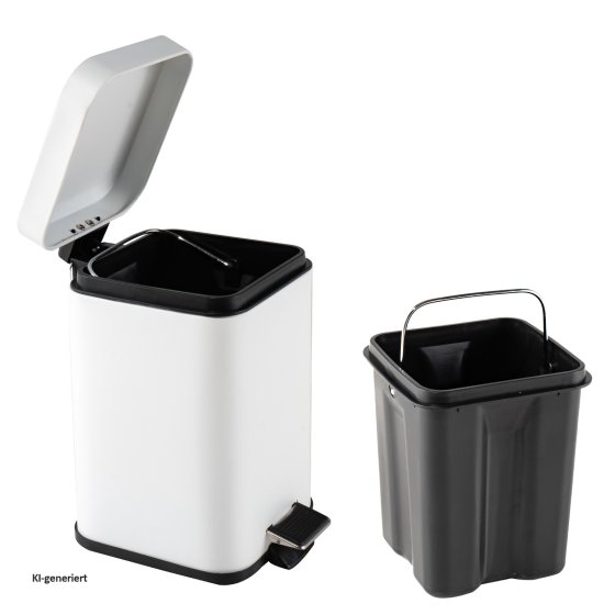 Abfalleimer mit Soft-Close Deckel Eckig 3 Liter Jannik 