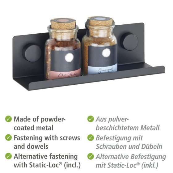 Gewürzregal Mod. Jet S, aus pulverbeschichtetem Metall
