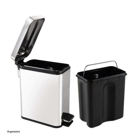 Abfalleimer 5 Liter Silber Modern 