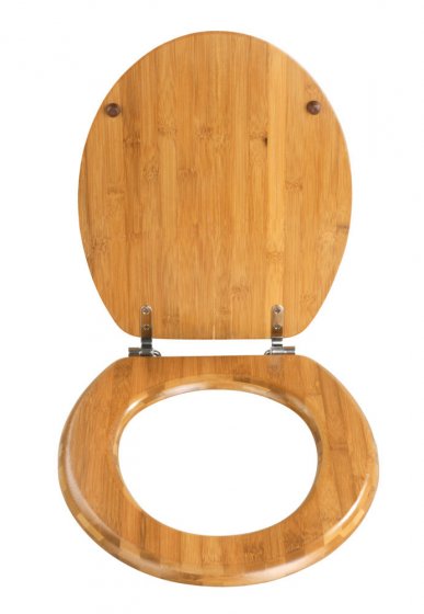 WC-Sitz Mod. Bambus Dunkel, aus echtem Bambus