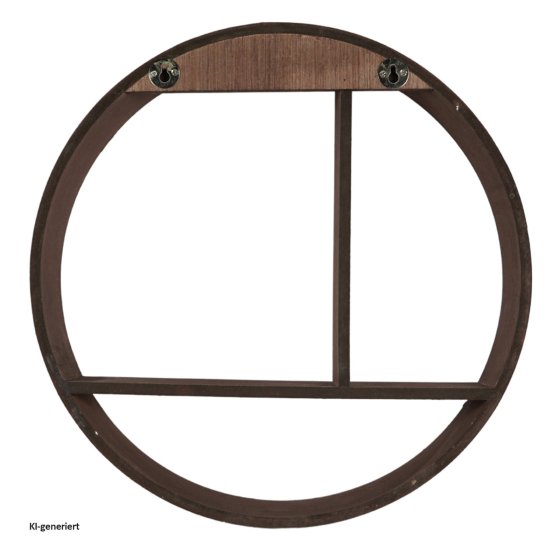 Wandregal Ø 37 cm Holz Dunkelbraun 