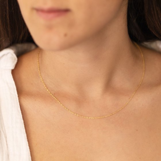 Halskette Gold 333 Singapurkette mit einer Länge von 42cm 