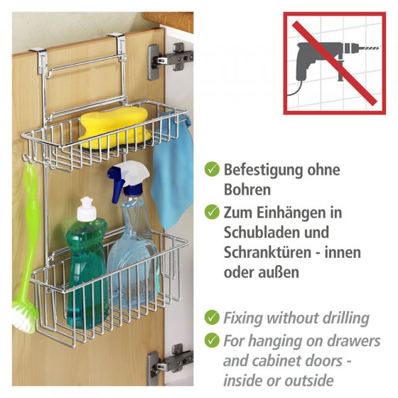 Küchenschrank Einhängregal Mod. Flexi, verchromtes Metall