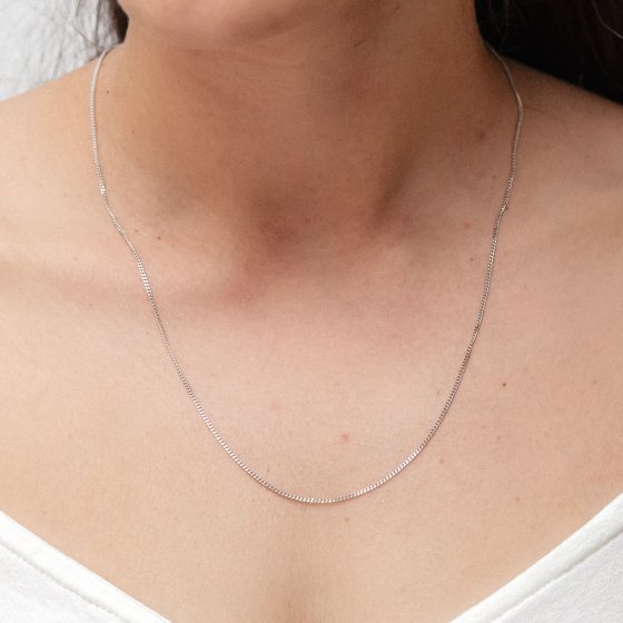 Collier 925/- Sterling Silber rhodiniert 50cm 