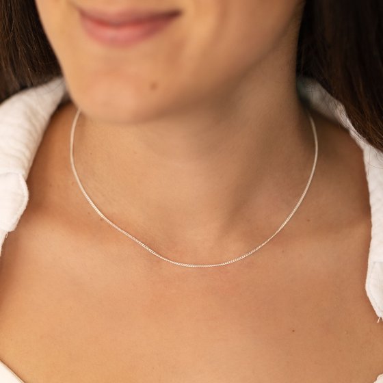 Collier 925/- Sterling Silber Kinderkette 38cm 