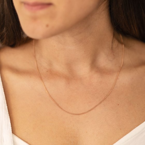 Collier 925/- Sterling Silber rotverg. 42+3cm 