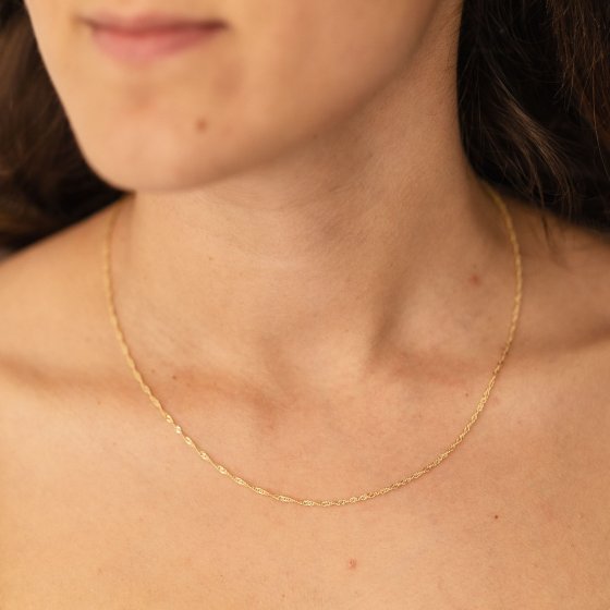 Halskette Gold 375 Singapurkette 43cm 