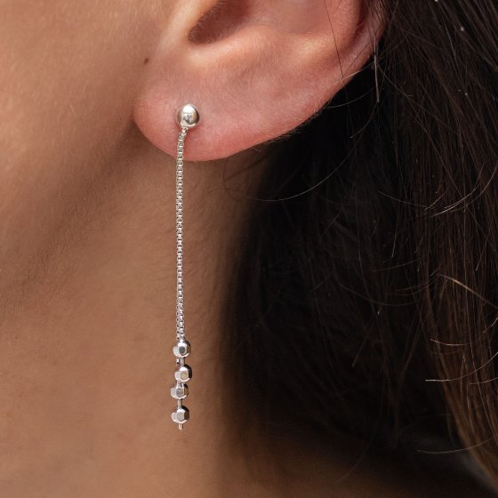 Ohrringe Silber 925 rhodiniert 43mm lang 