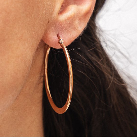 Ohrringe Edelstahl rosé-vergoldet 3,9cm Durchmesser 