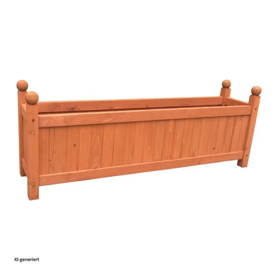 Holz-Pflanzkasten in Braun Blumenkübel für Garten, Terrasse und Balkon 