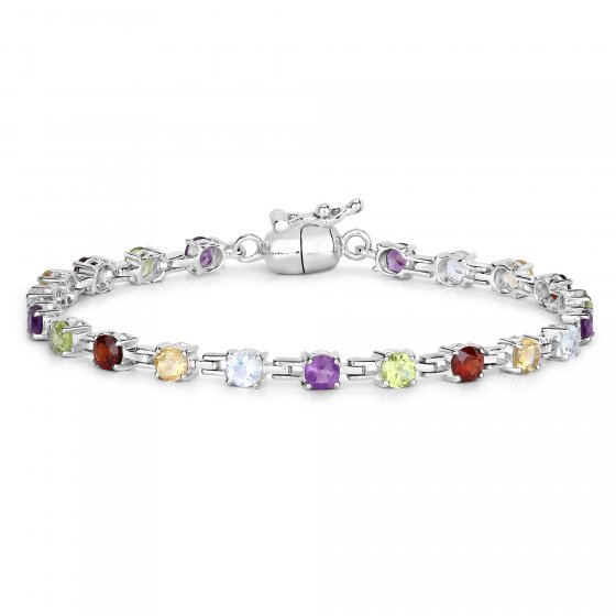 Armband 925-Sterling Silber rhodiniert Multicolour rund 