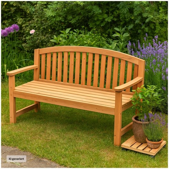 Stilvolle 2-Sitzer-Gartenbank aus Holz Perfekt für Garten, Terrasse und Balkon 