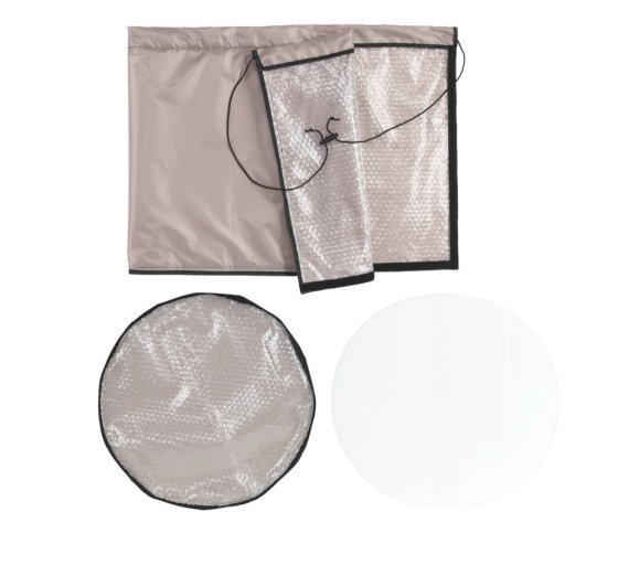 Pflanztopf-Sack 30x40cm, beige, 28L, Polyester, 2er Set, extra dicke Bodenplatte für Isolierung 