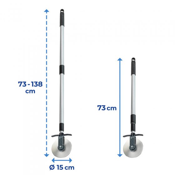 Rasenkanten-Roller Mod. Cut mit Teleskopstiel, ausziehbar von 56 bis 122 cm 